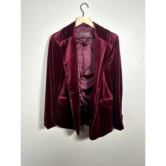 Blank nyc red velvet blazer Classic single button Medium - Picture 7 of 9